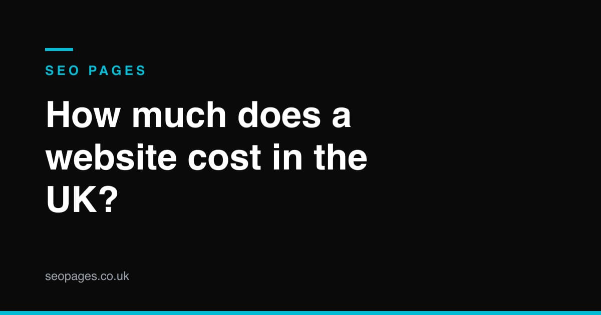 Article title card: How much does a website cost in the UK?