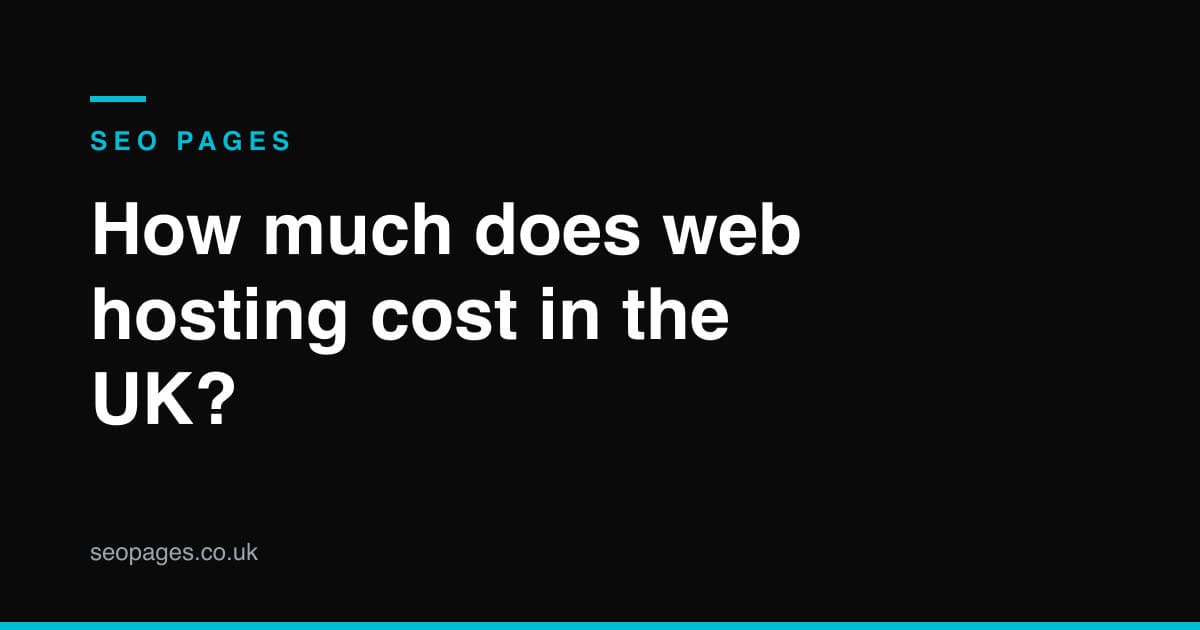 Article title card: How much does web hosting cost in the UK?