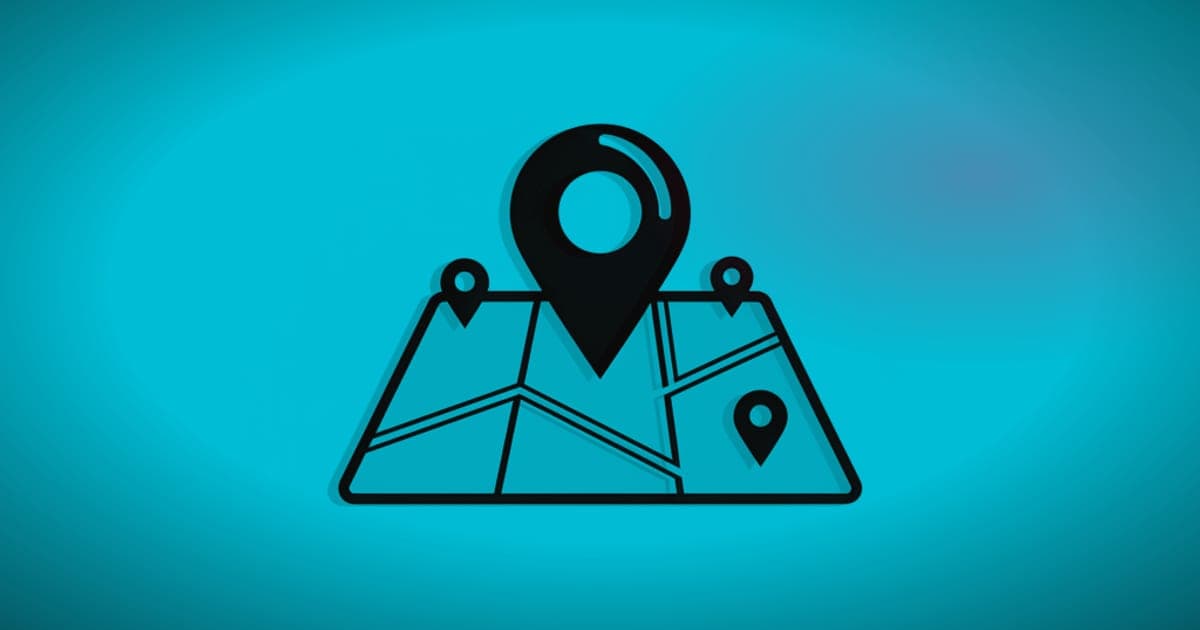 Three business location pins on a map