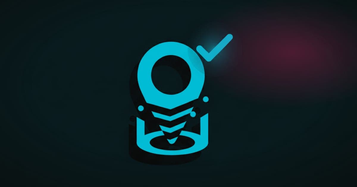 A location pin with a checkmark mark, representing local business verification and optimization.