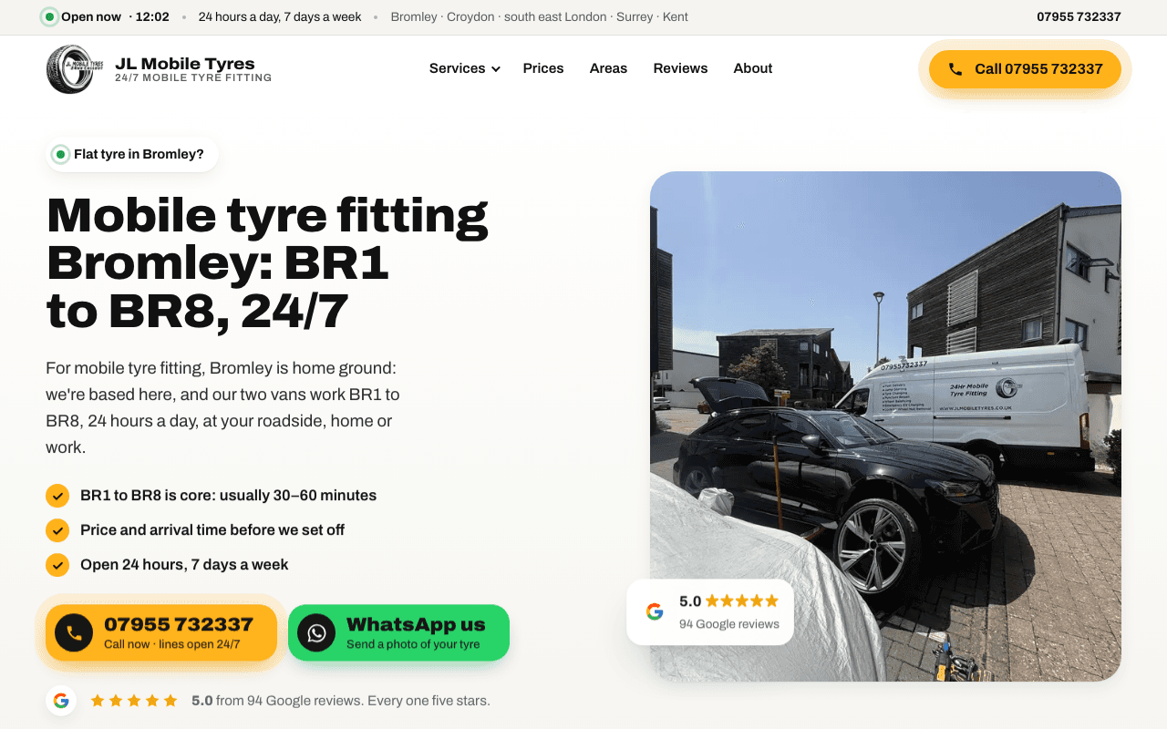 JL Mobile Tyres the design