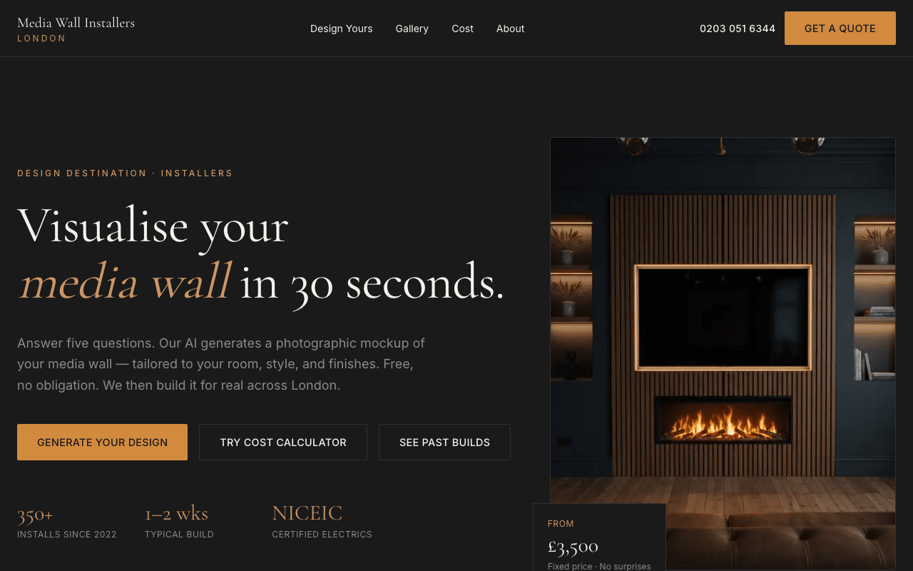 Media Wall Installers London website